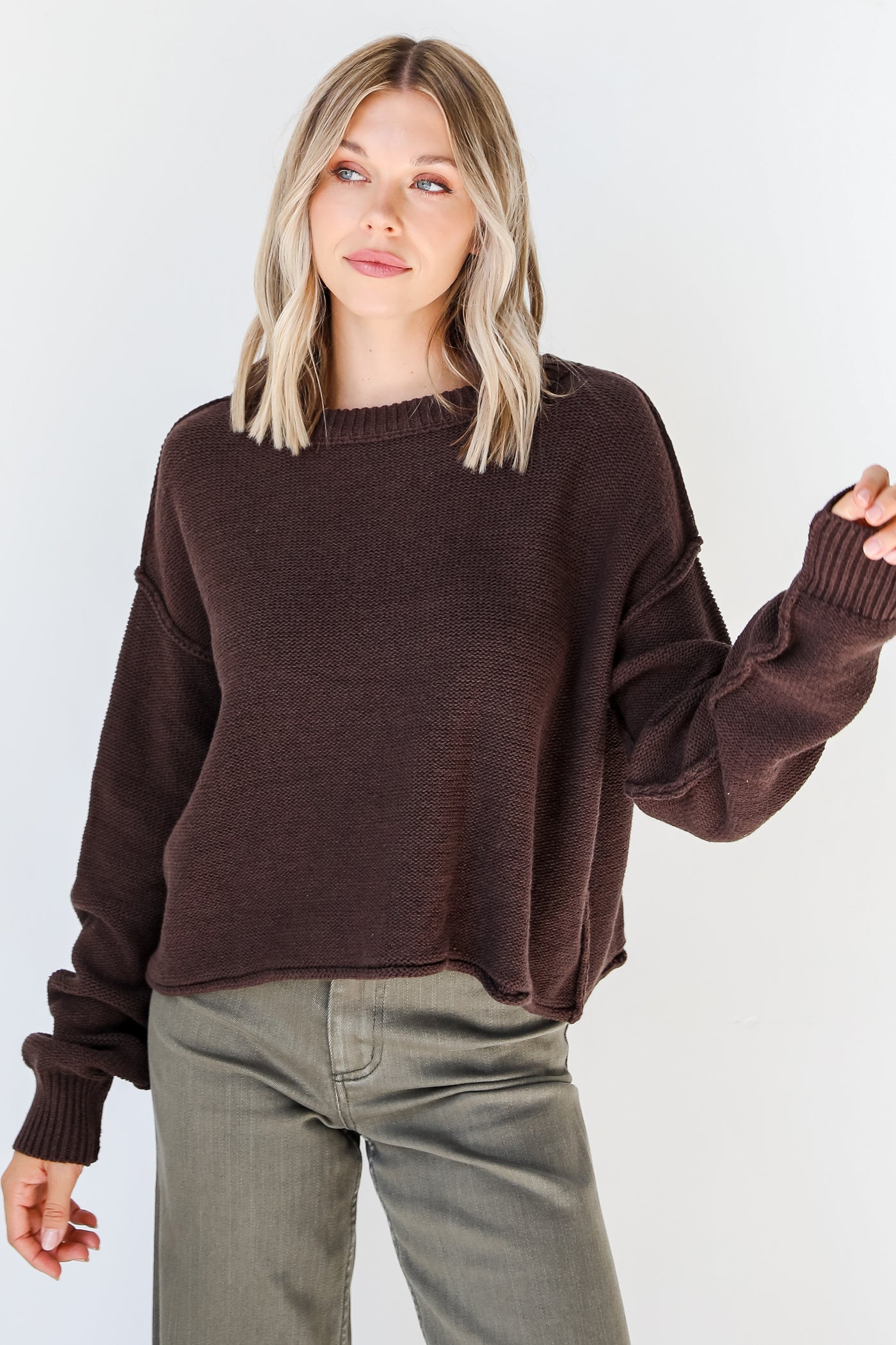brown Sweater front view