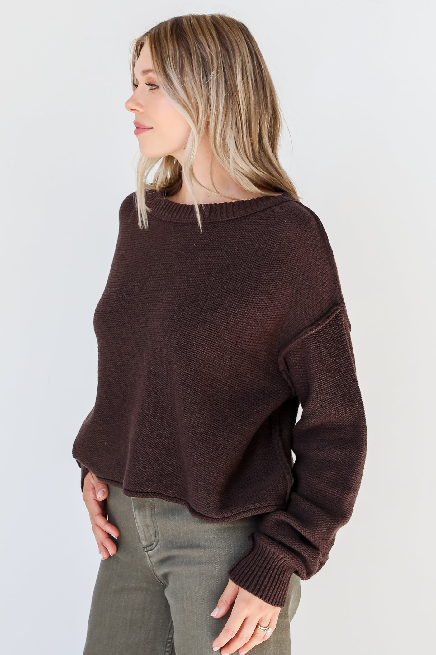 brown Sweater side view
