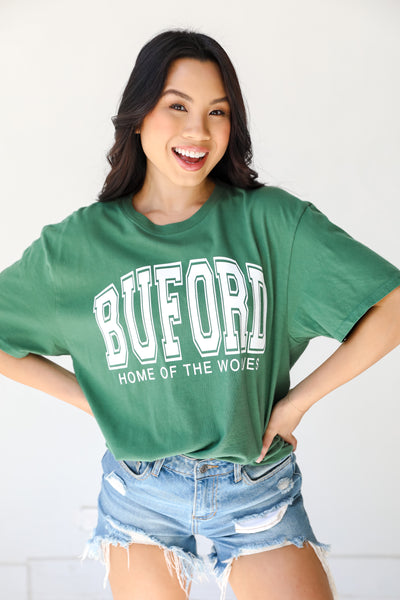 Green Buford Home Of The Wolves Tee