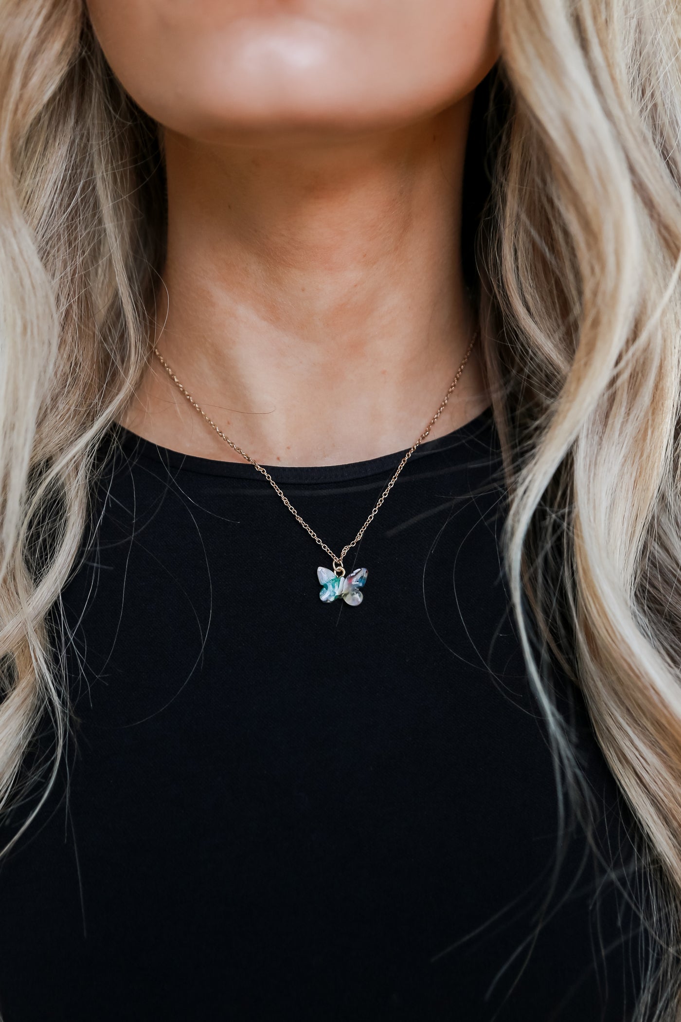 Josie Multicolored Butterfly Necklace