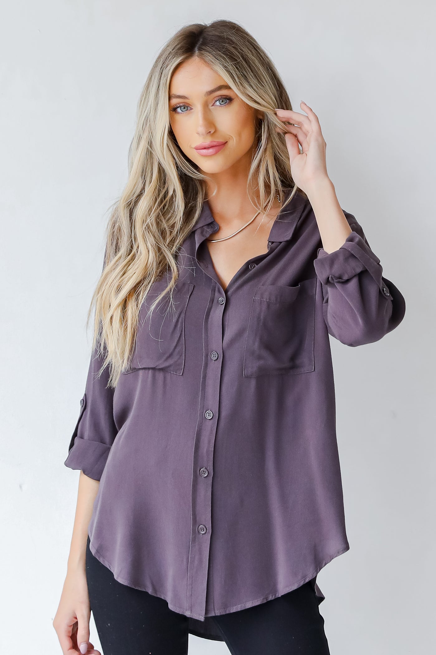 Button-Up Blouse front view