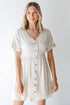 Linen Babydoll Dress in oatmeal
