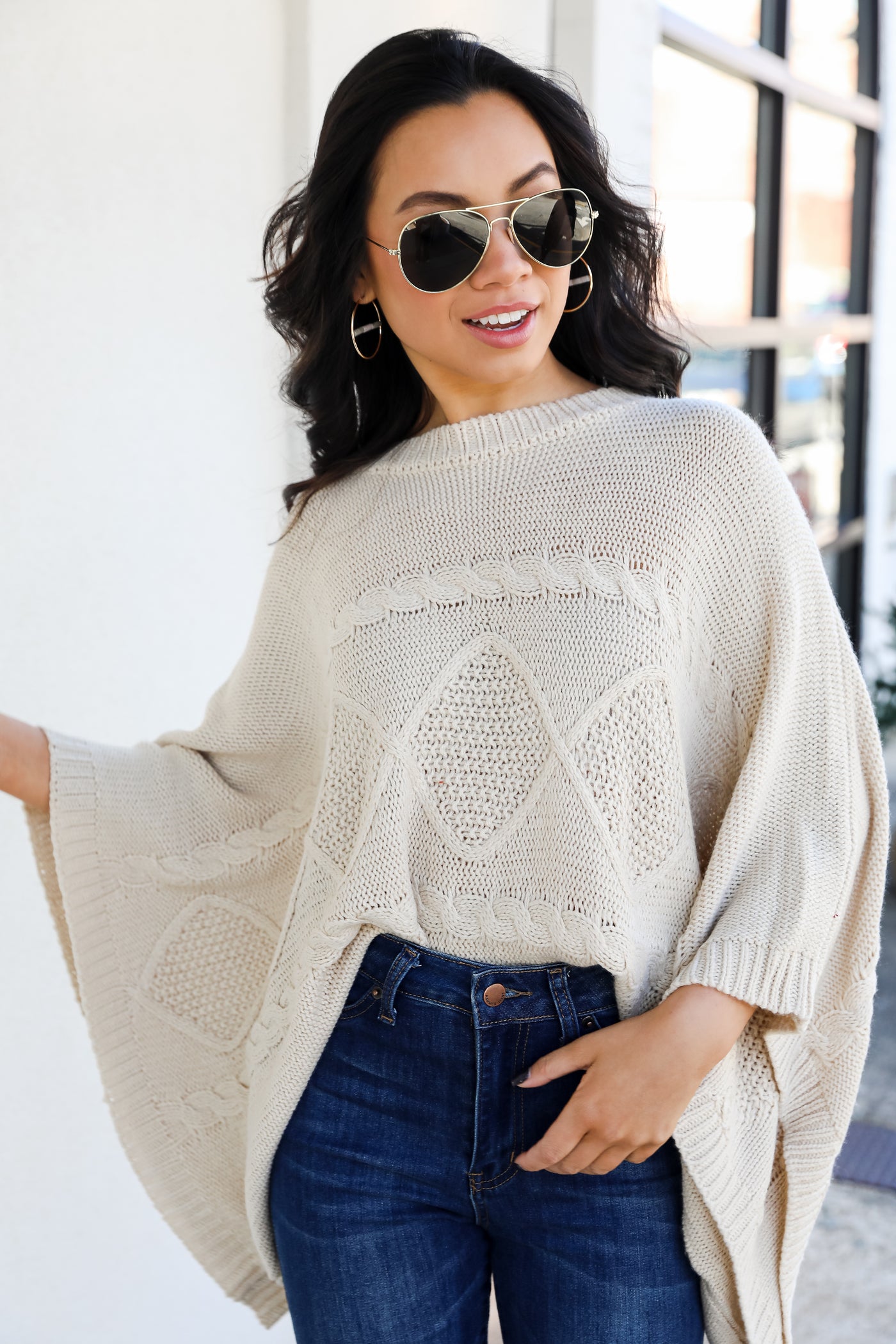 Cable Knit Sweater front view