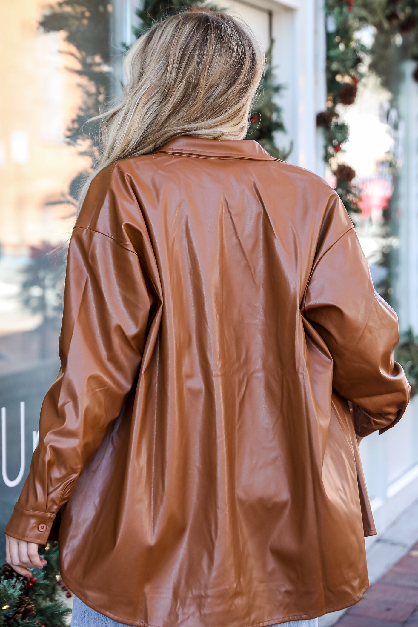 FINAL SALE - Hit The Runway Leather Shacket