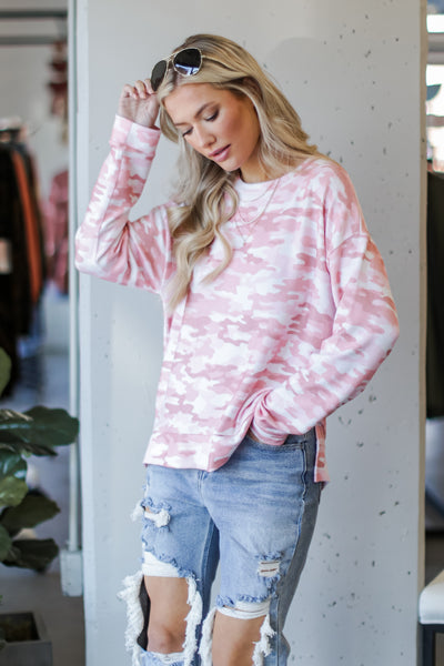 Charlie Oversized Camo Pullover