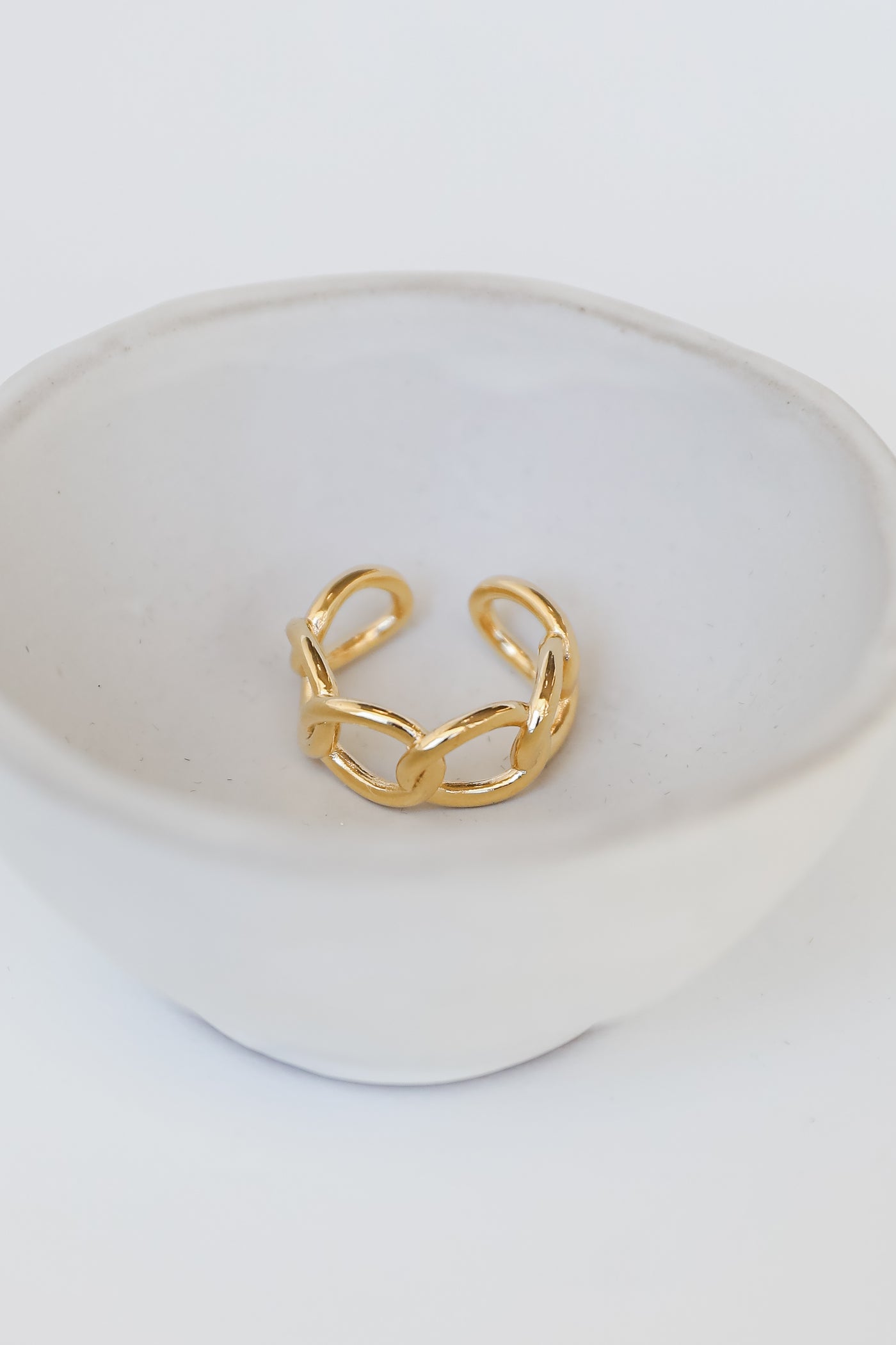 trendy Gold Chainlink Ring