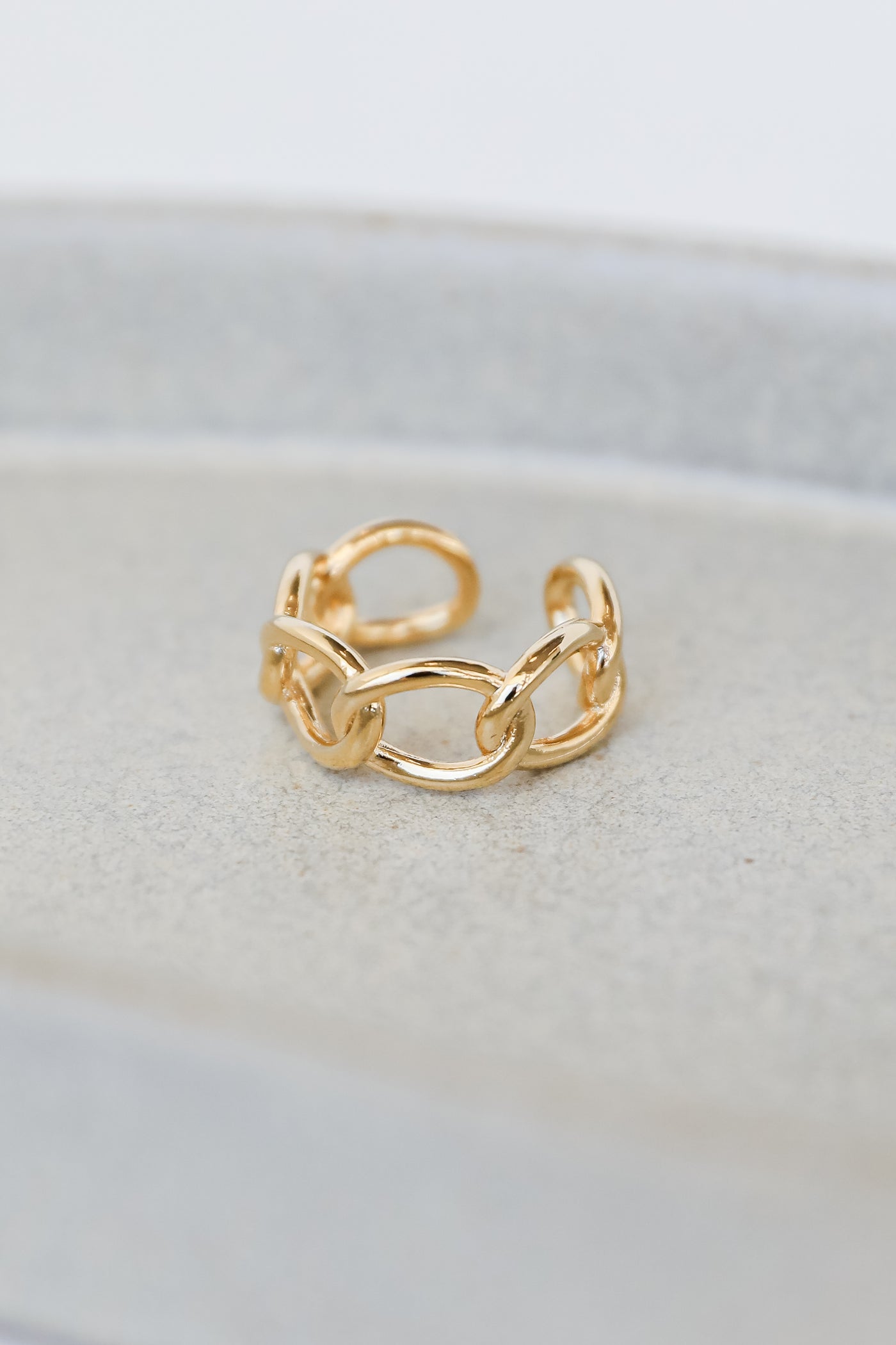 Gold Chainlink Ring flat lay