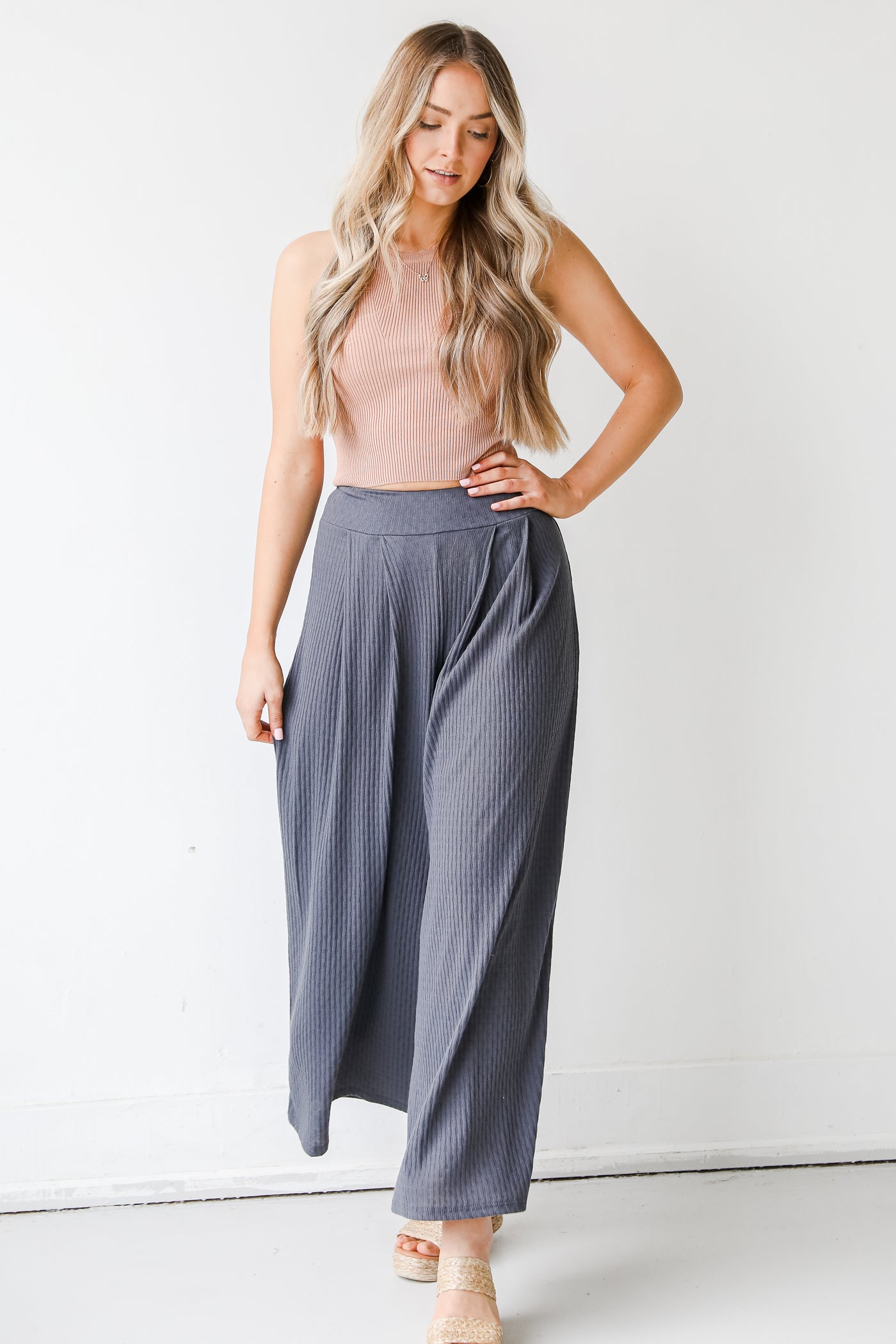 Knit Wide Leg Pants from dress up