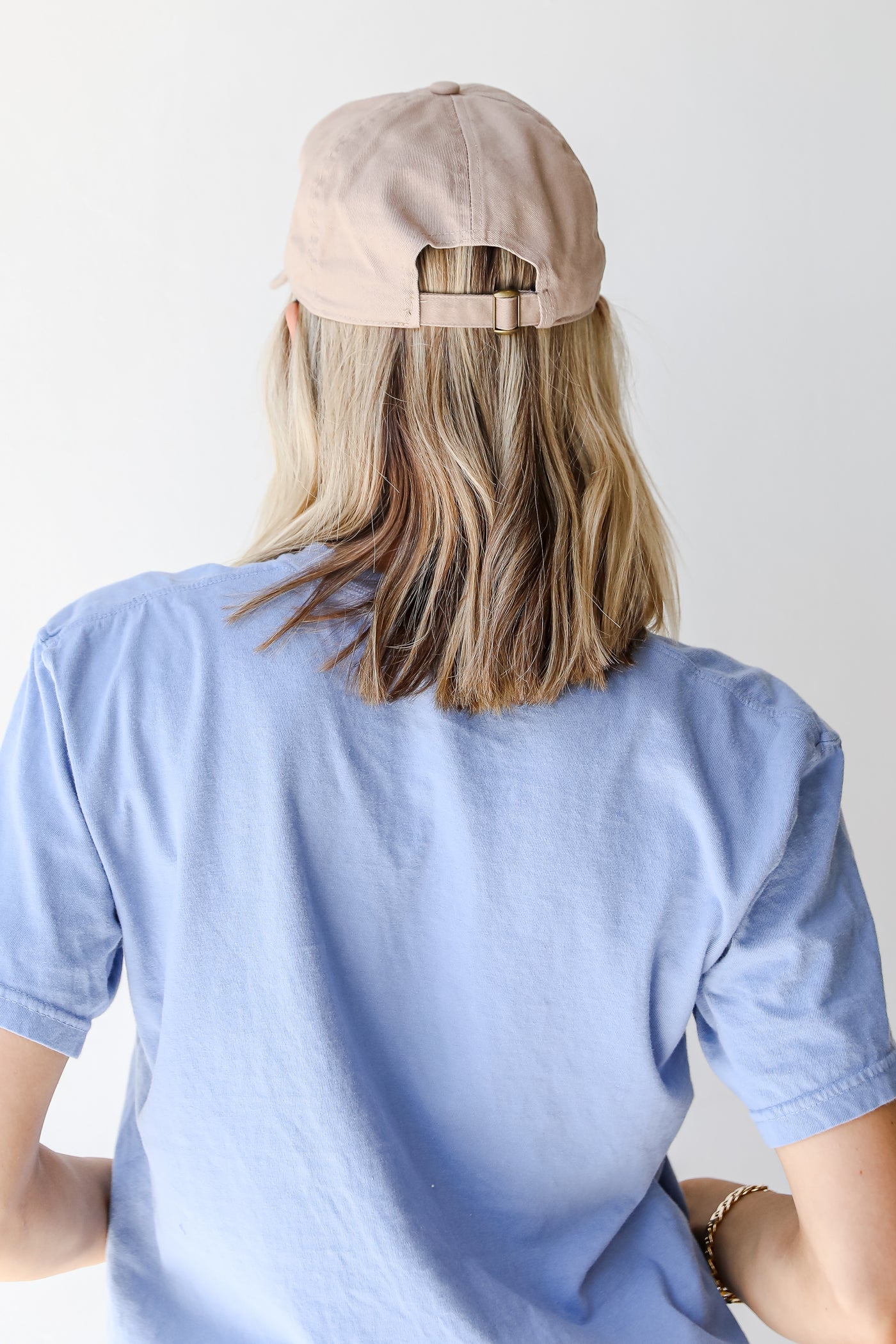 Charleston Embroidered Hat in taupe back view