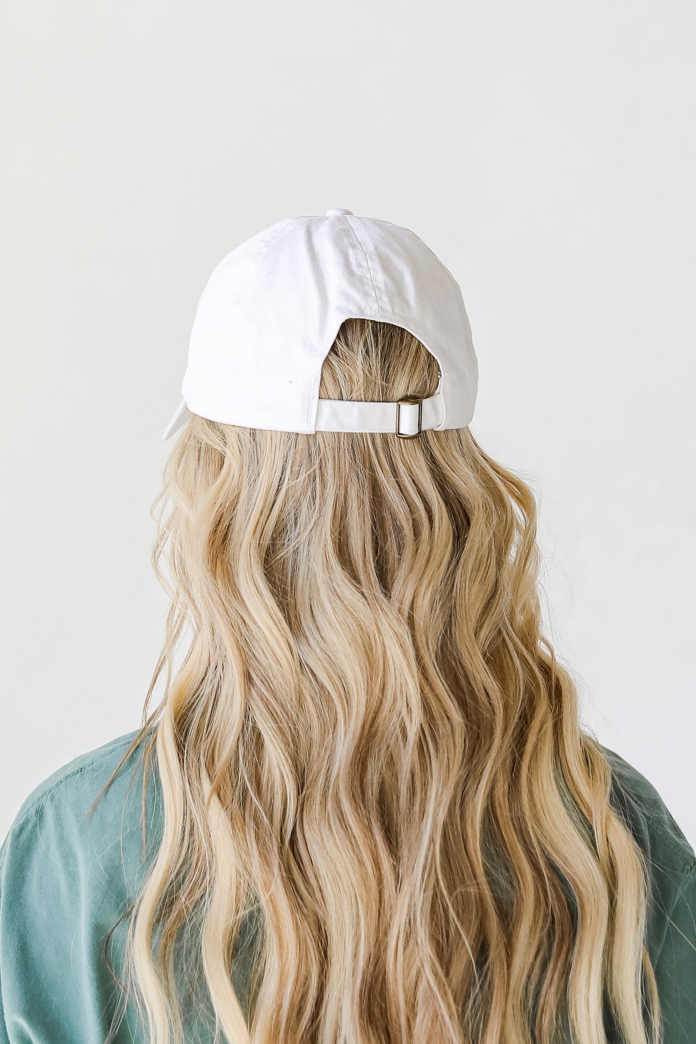 Charleston Embroidered Hat in white back view
