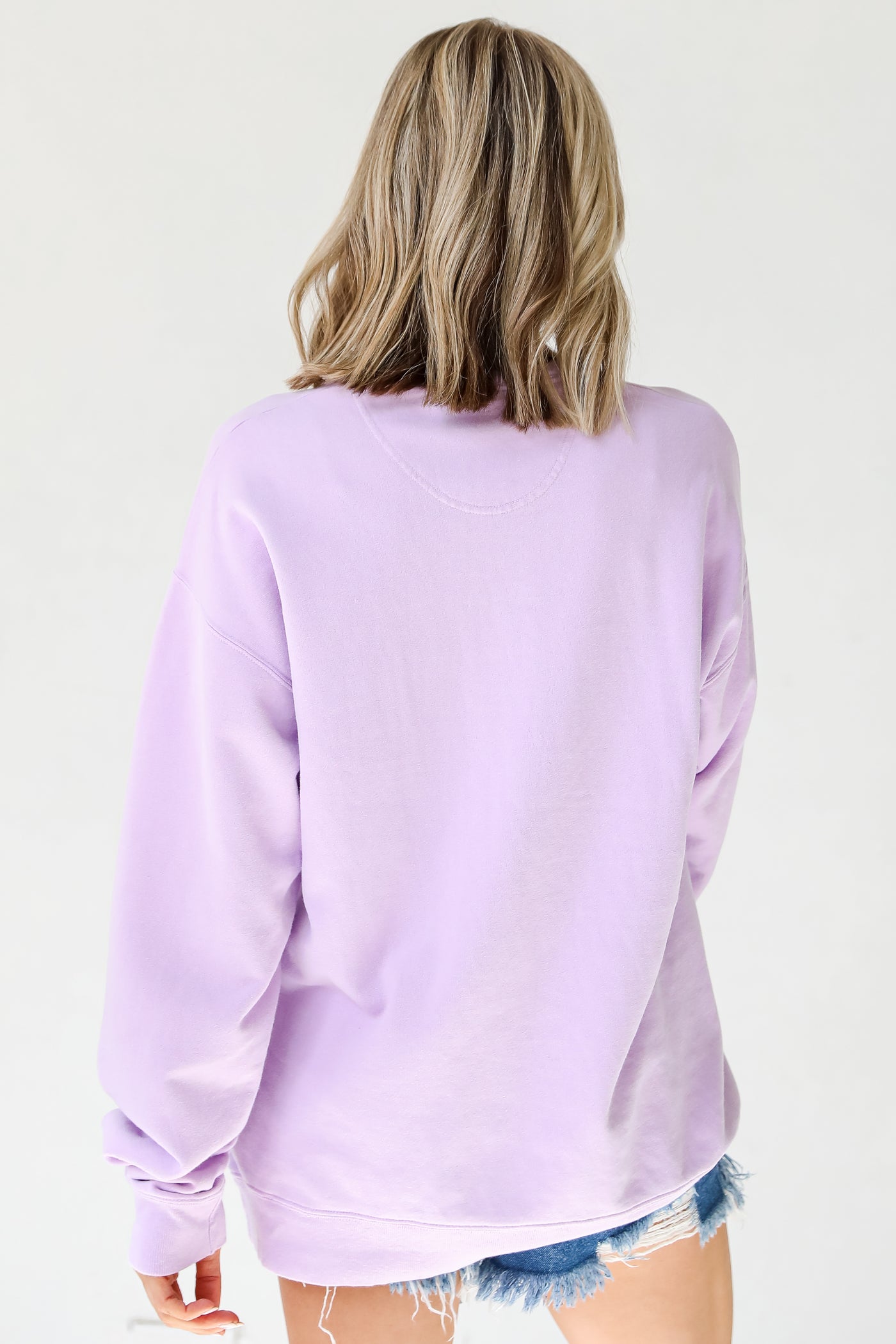 Products Lavender Charleston Pullover back view