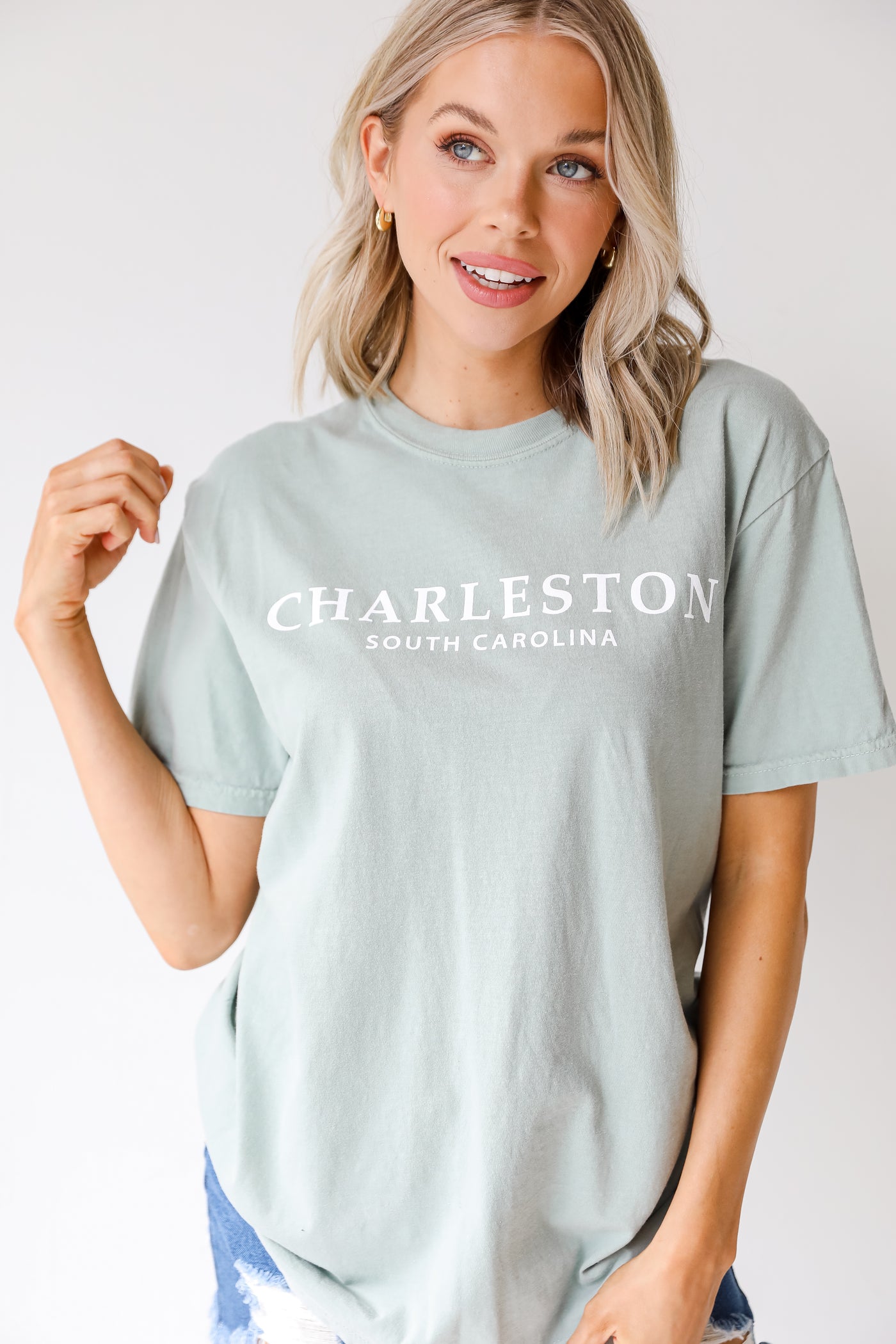Sage Charleston South Carolina Tee on model