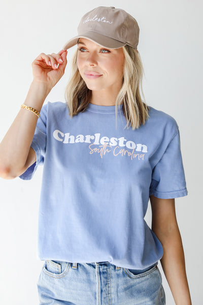 Light Blue Charleston South Carolina Script Tee from dress up