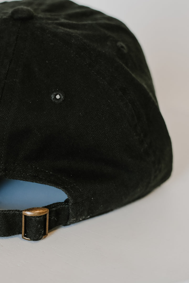 Nashville Embroidered Hat in black back view