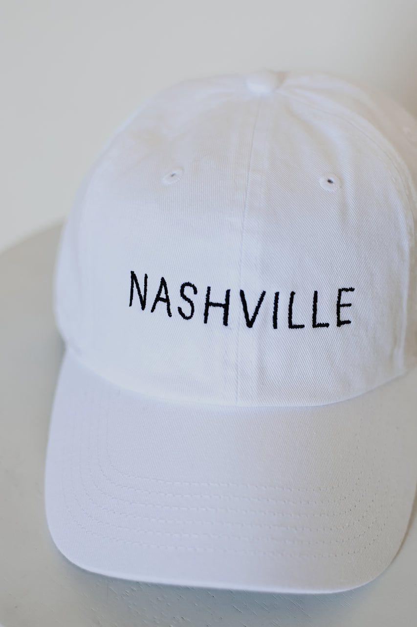 Nashville Embroidered Hat in white