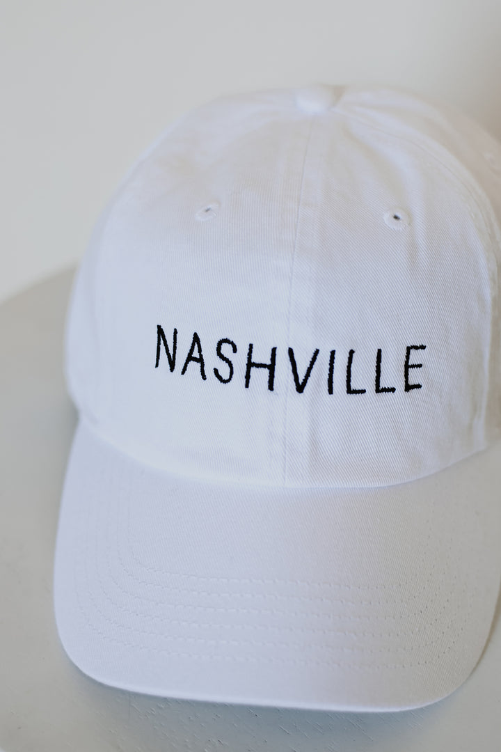 Nashville Embroidered Hat in white