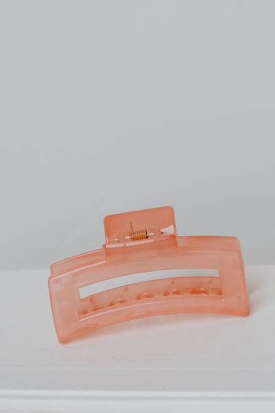 close up of a Claw Hair Clip in pink