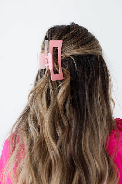 pink Acrylic Claw Hair Clip