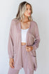 Corded Cardigan in blush
