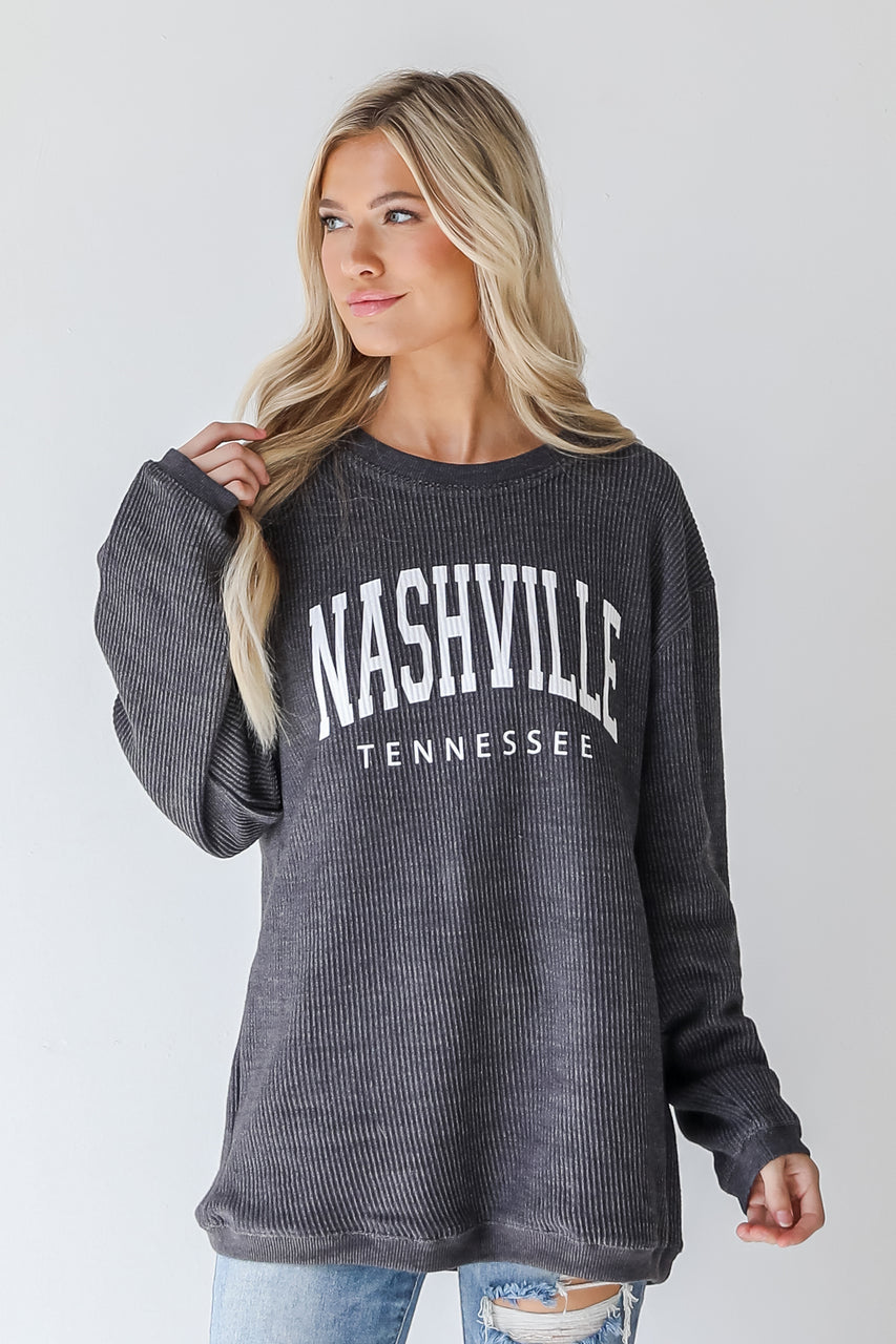 Nashville Tennessee Graphic Sweatshirt, Oversized Sweatshirt, Corded Tennessee Sweatshirt