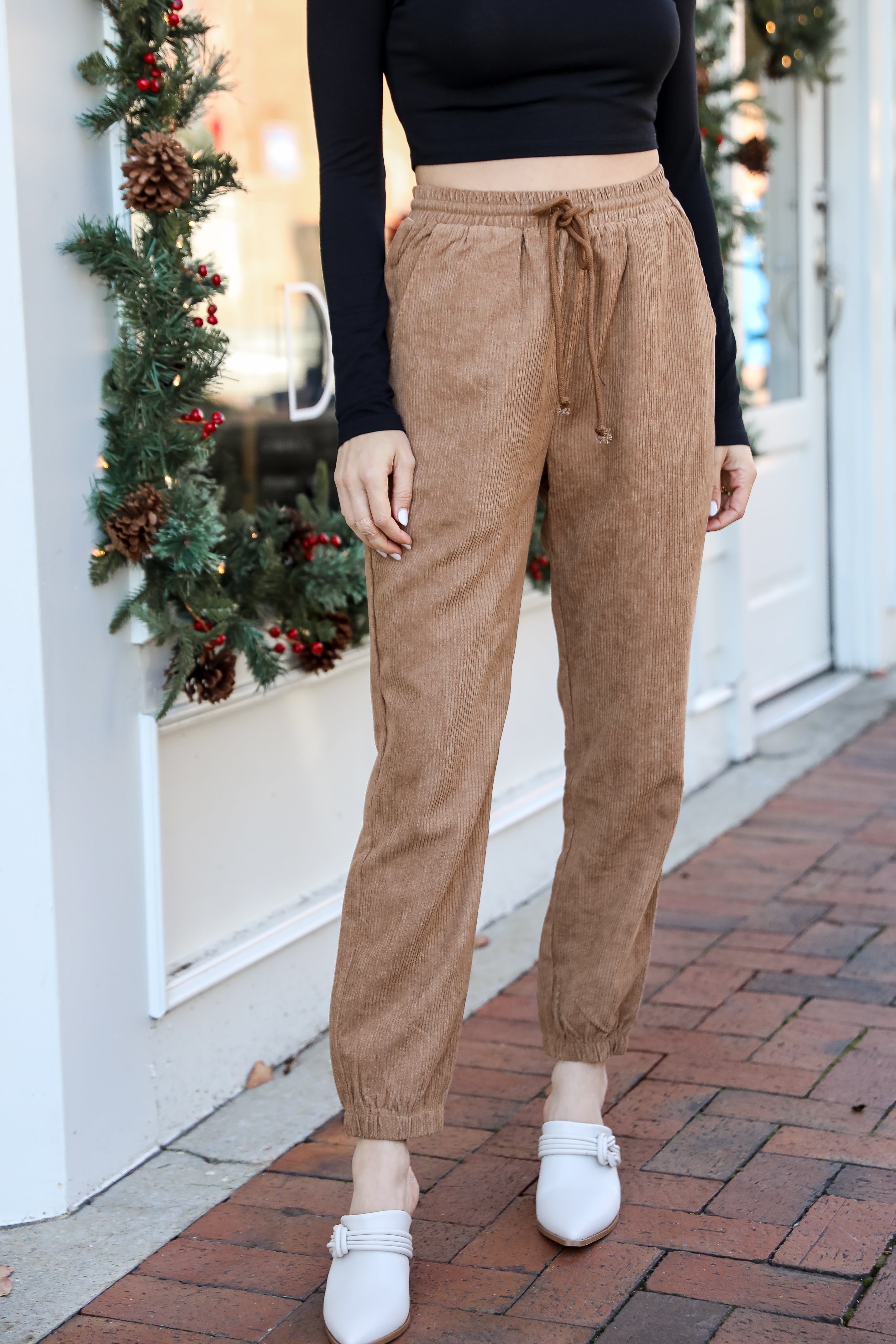 Corduroy Joggers front view