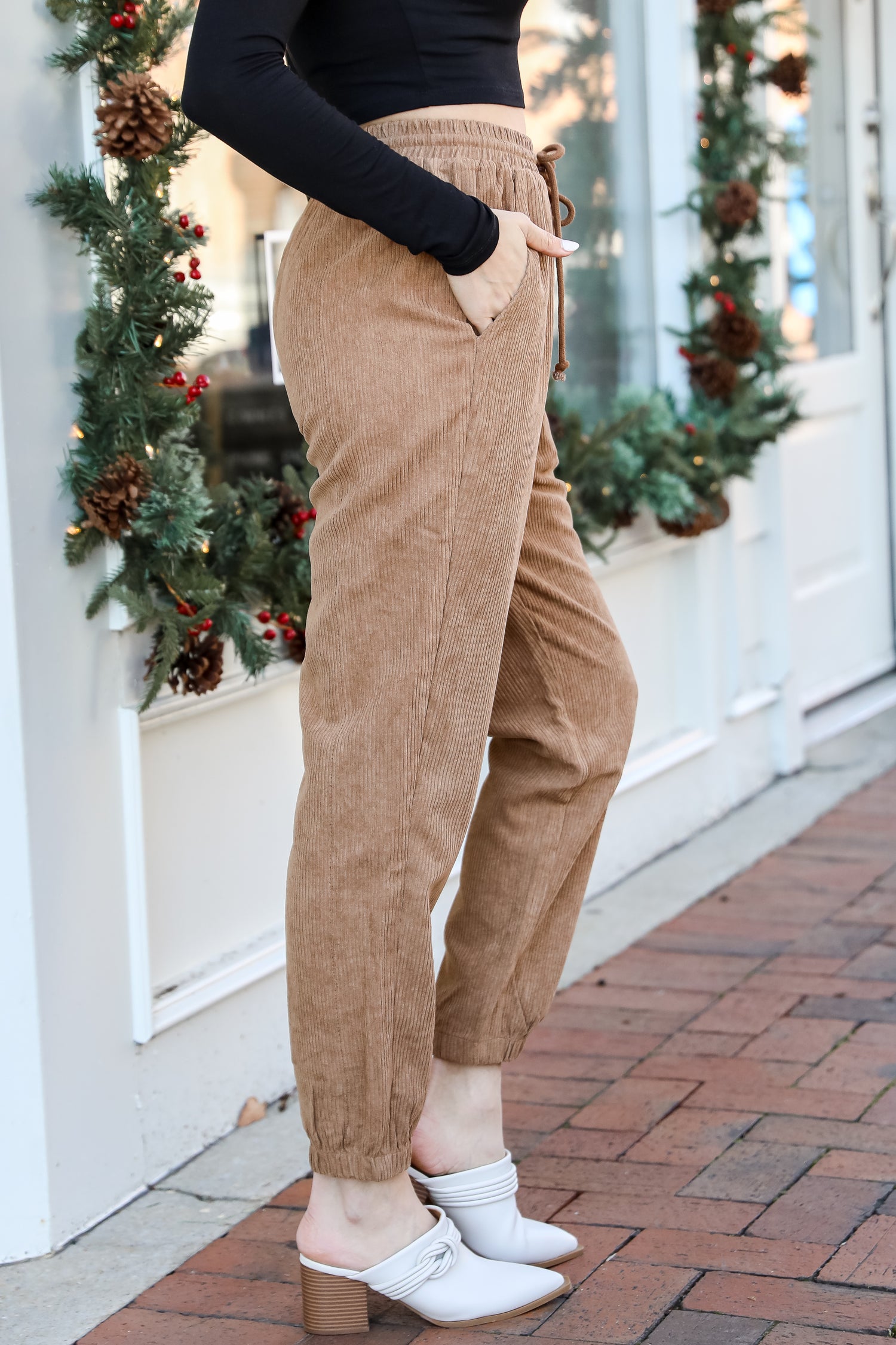 Corduroy Joggers back view