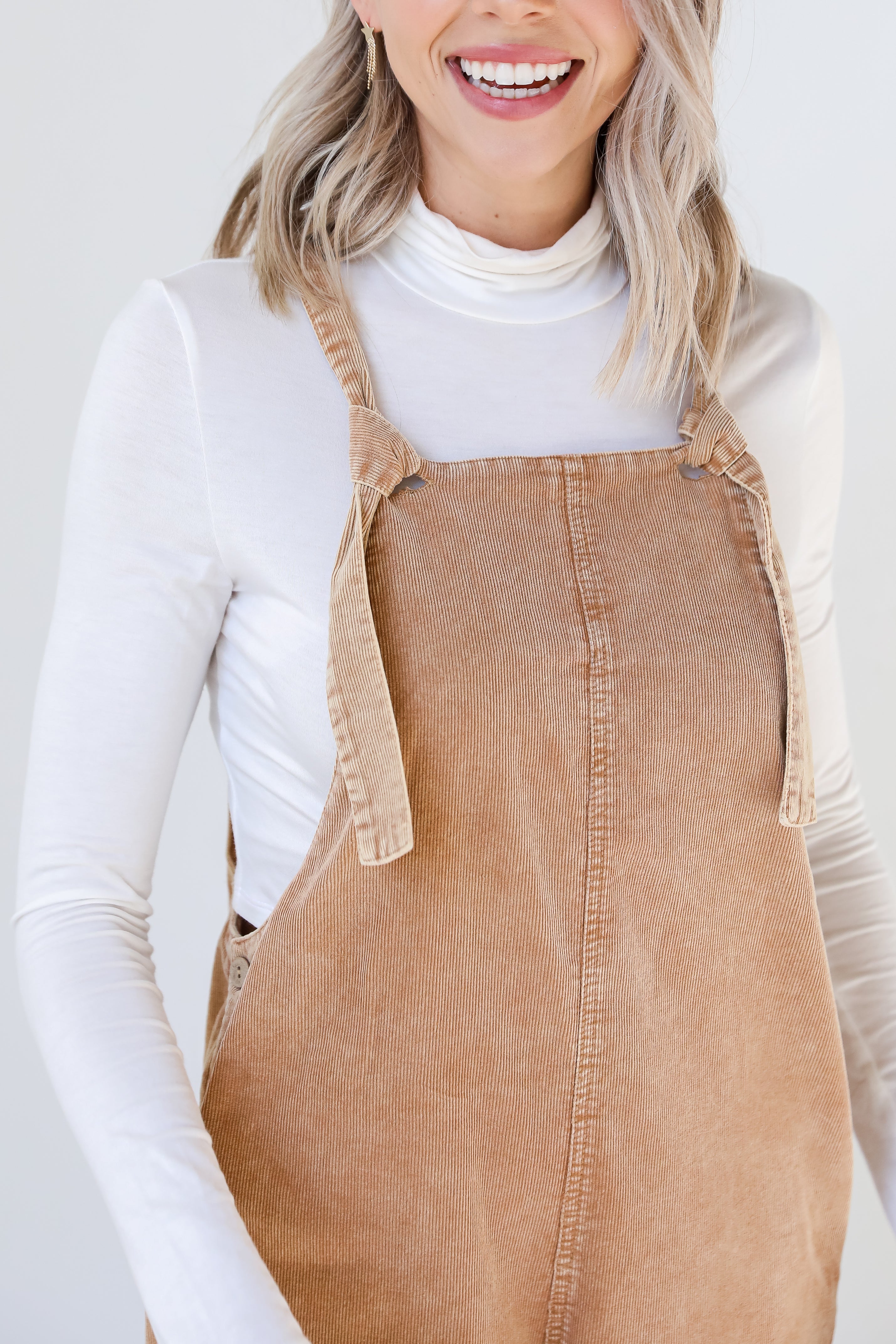 Corduroy Overalls close up