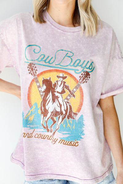 Cowboys And Country Music Acid Washed Tee from dress up
