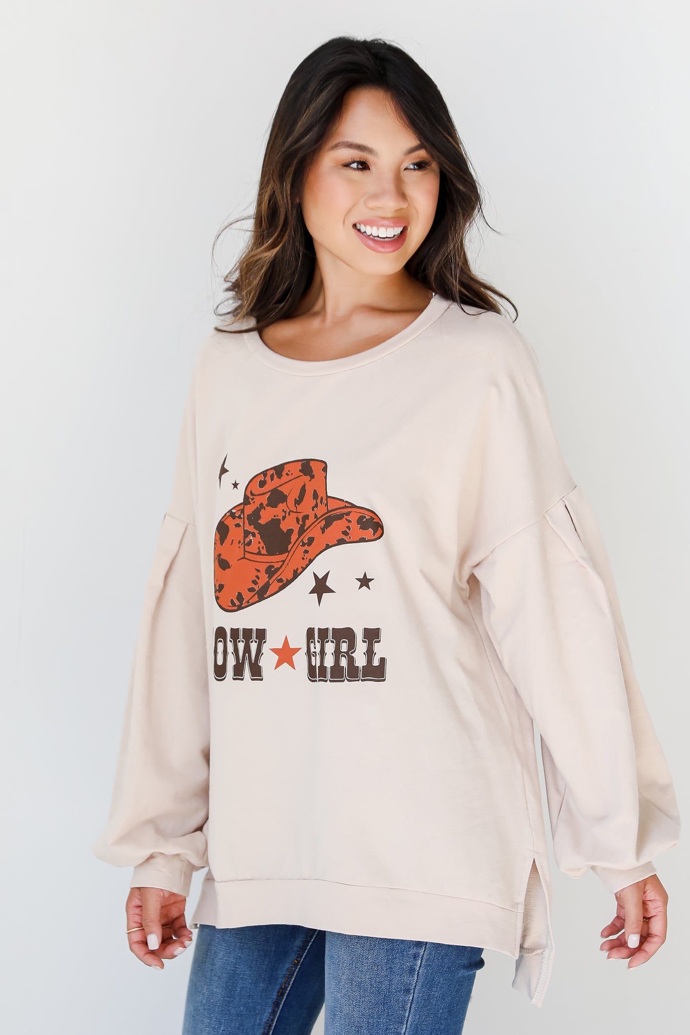 Cowgirl Oversized Pullover side view
