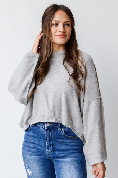 heather grey sweater