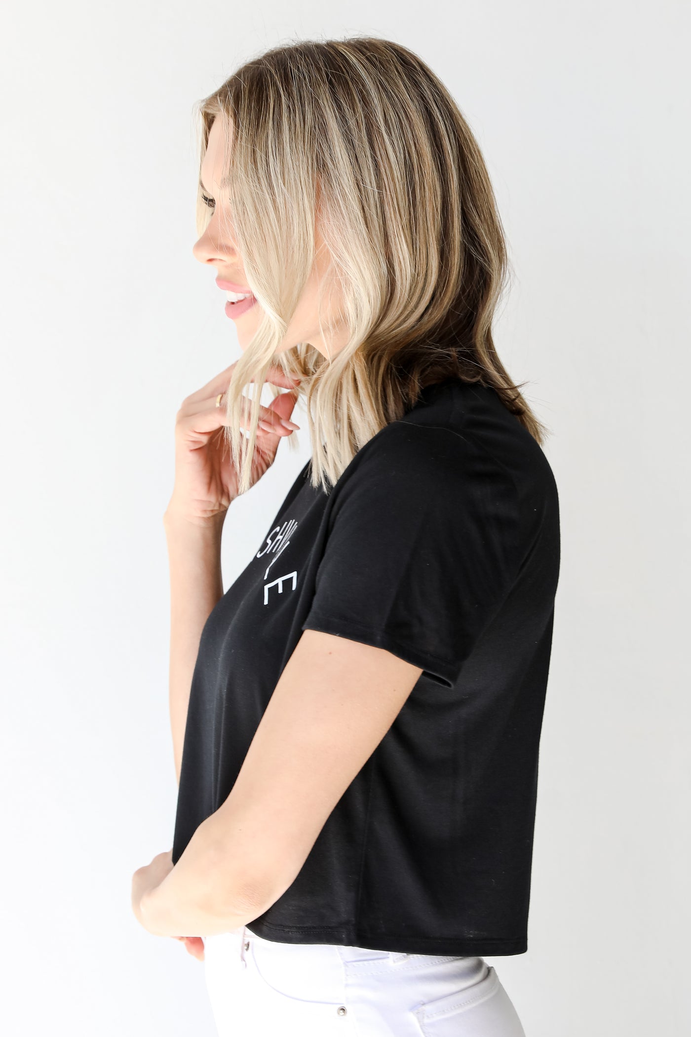 Nashville Cropped Tee side view