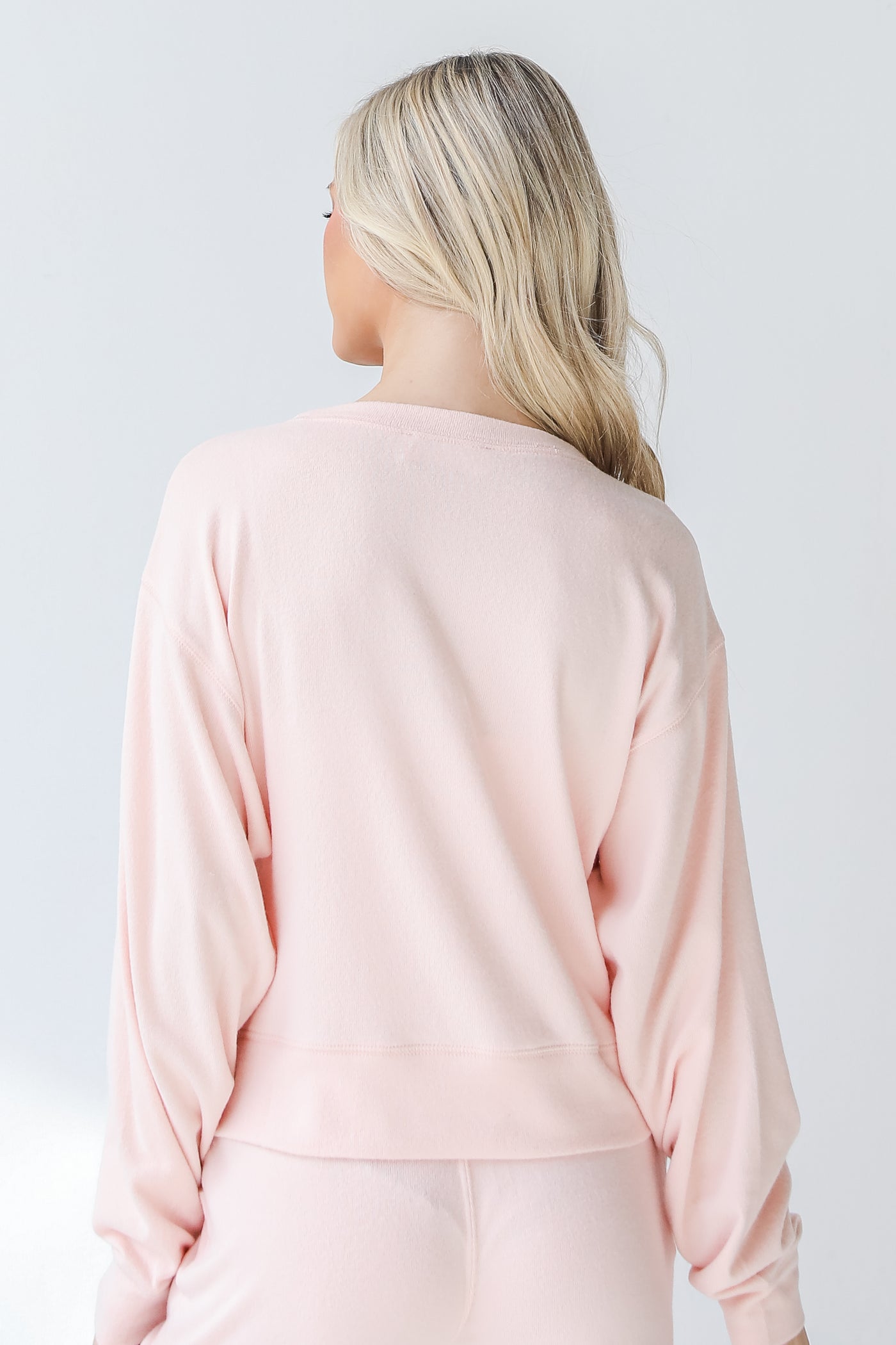 Pullover in blush back view
