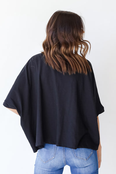 Oversized Top in black back view