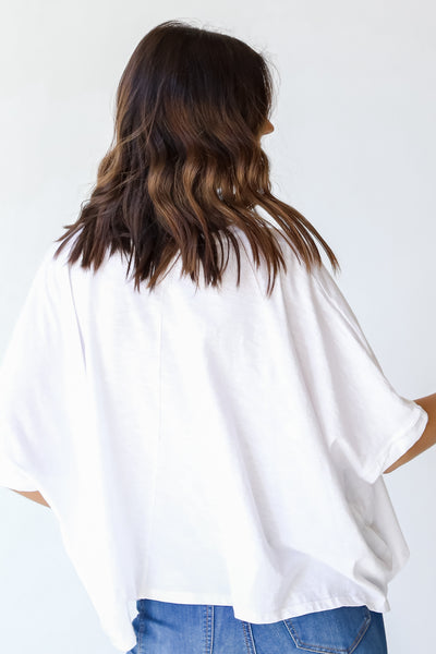 Oversized Top in white back view