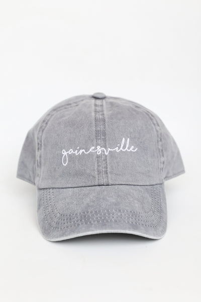 Gainesville Script Embroidered Hat flat lay