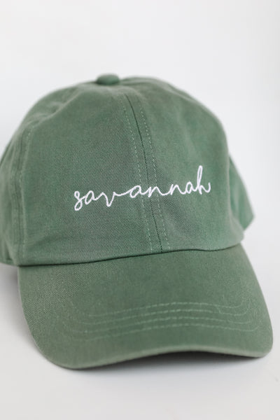 green Savannah Embroidered Hat
