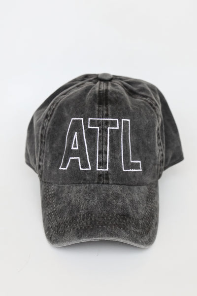 black ATL Vintage Embroidered Hat