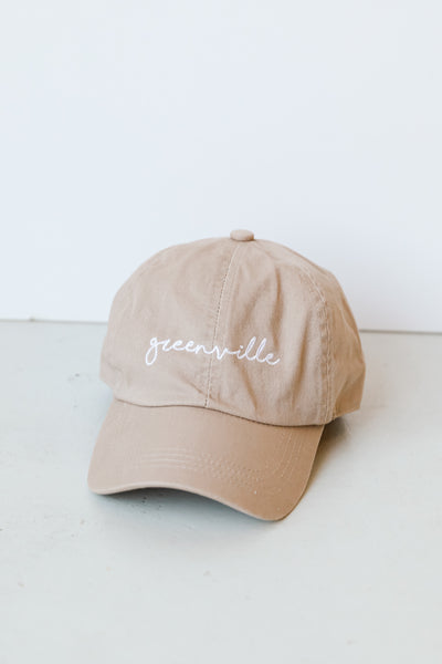 taupe Greenville Embroidered Hat