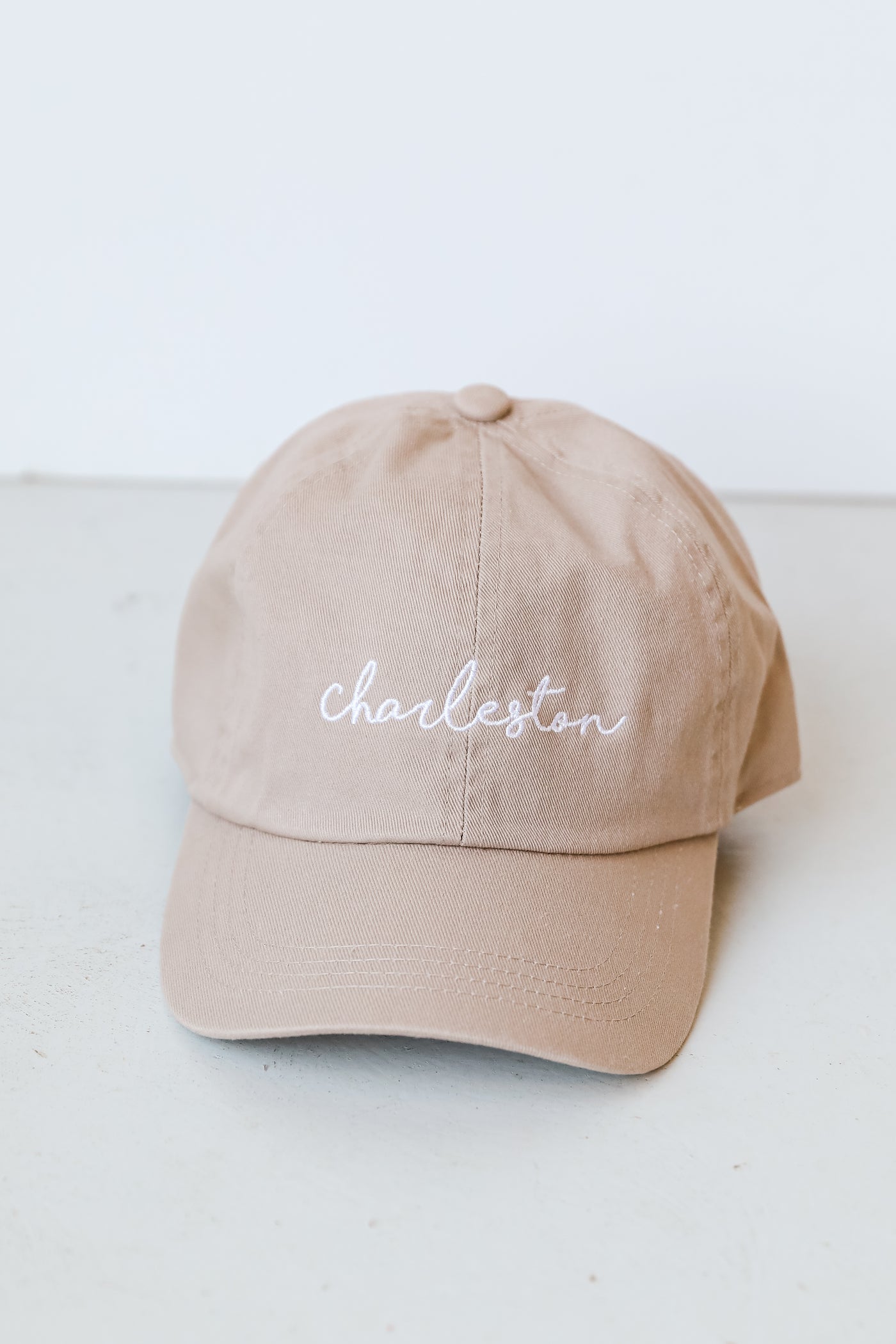 taupe Charleston Embroidered Hat