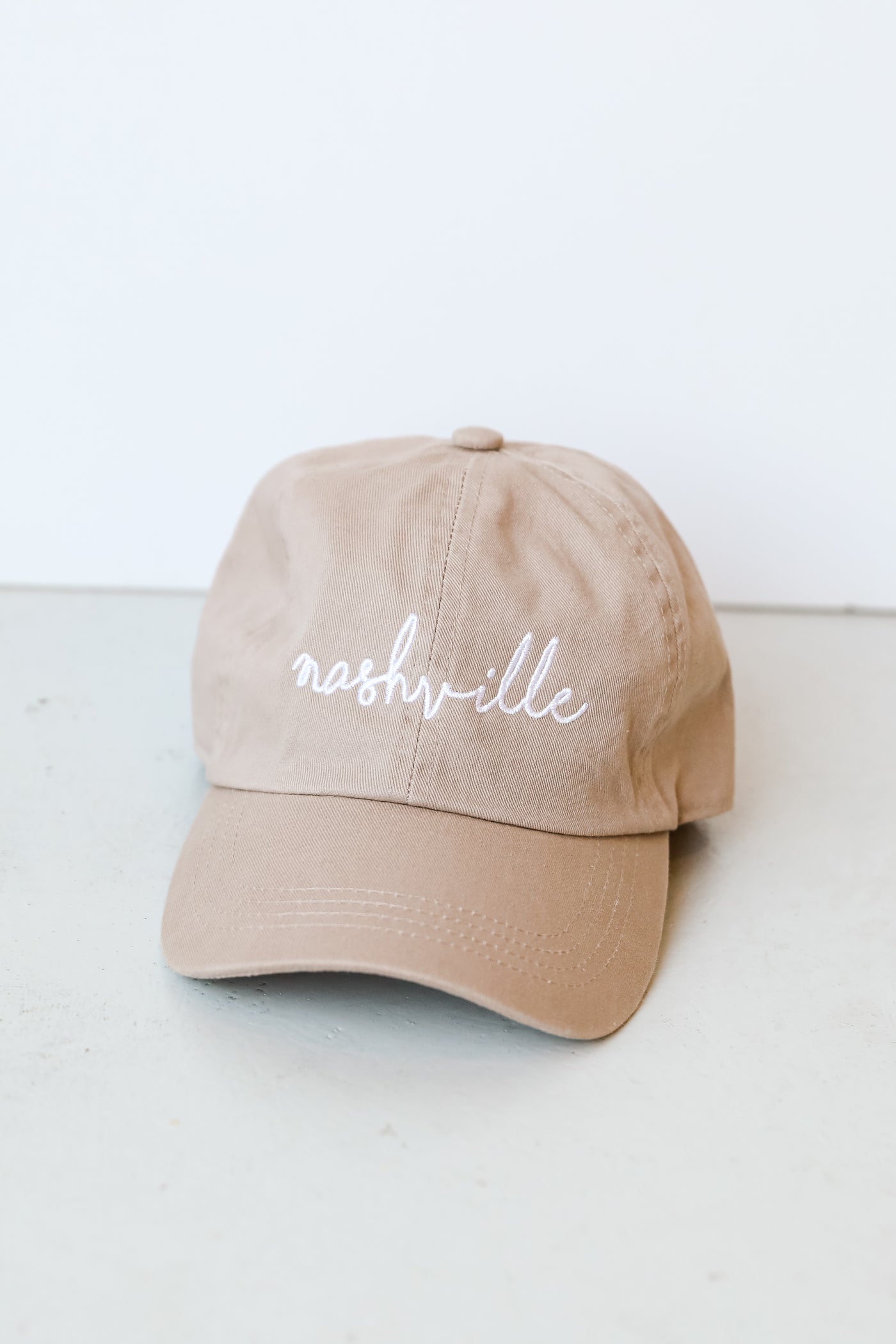 taupe Nashville Embroidered Hat