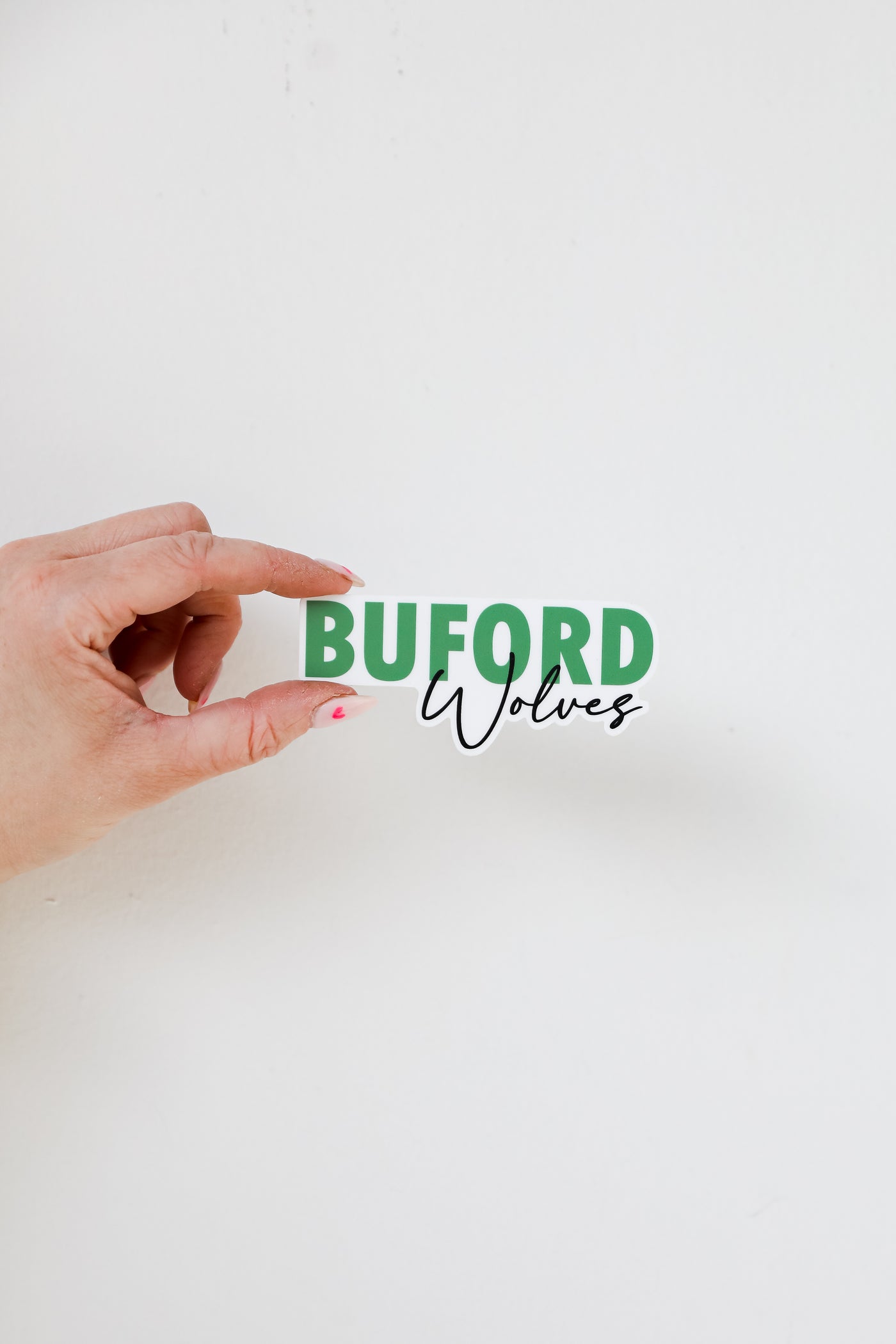 Buford Wolves Sticker close up