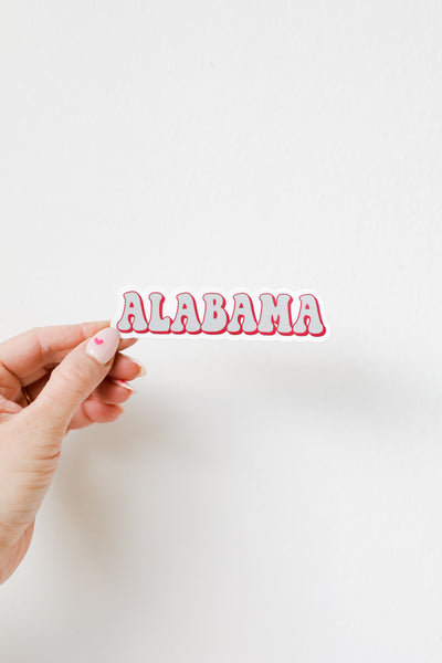 Alabama Sticker flat lay