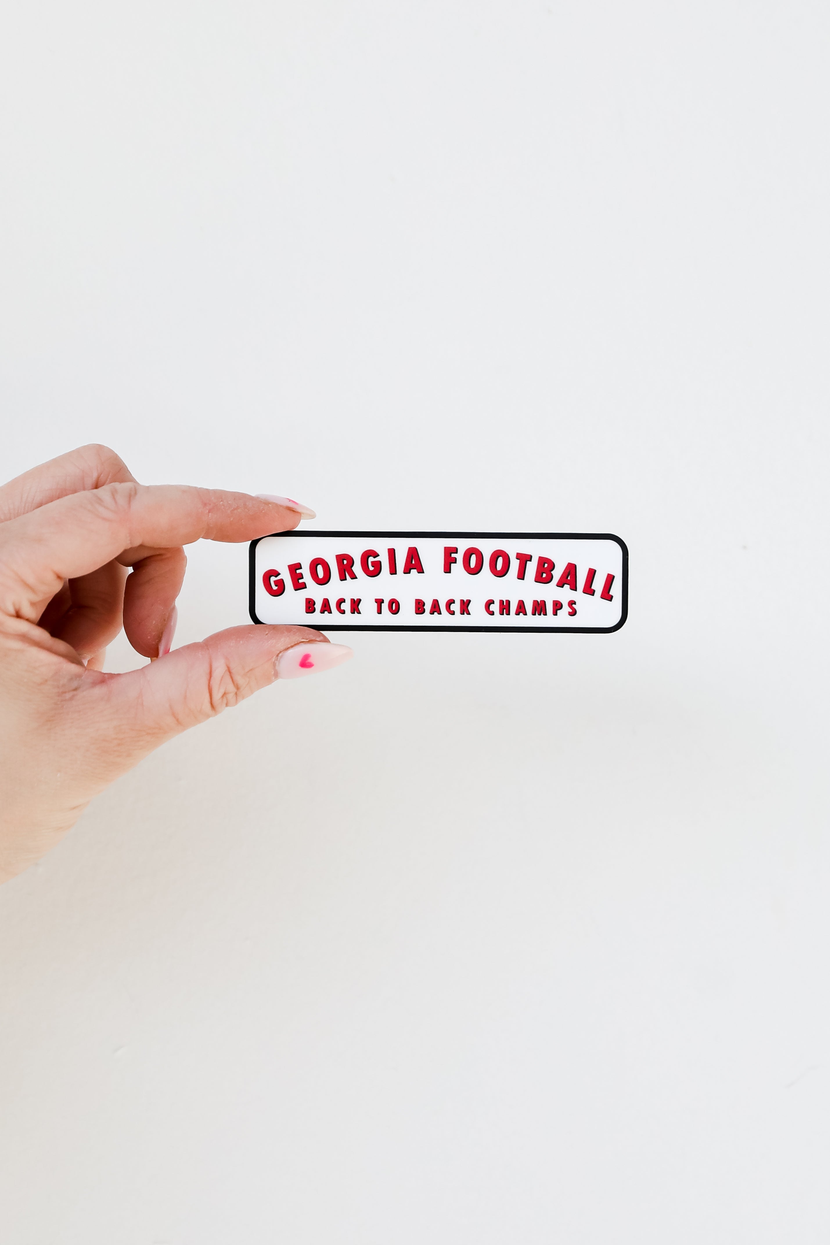 Georgia Football Back To Back Champs Sticker flat lay