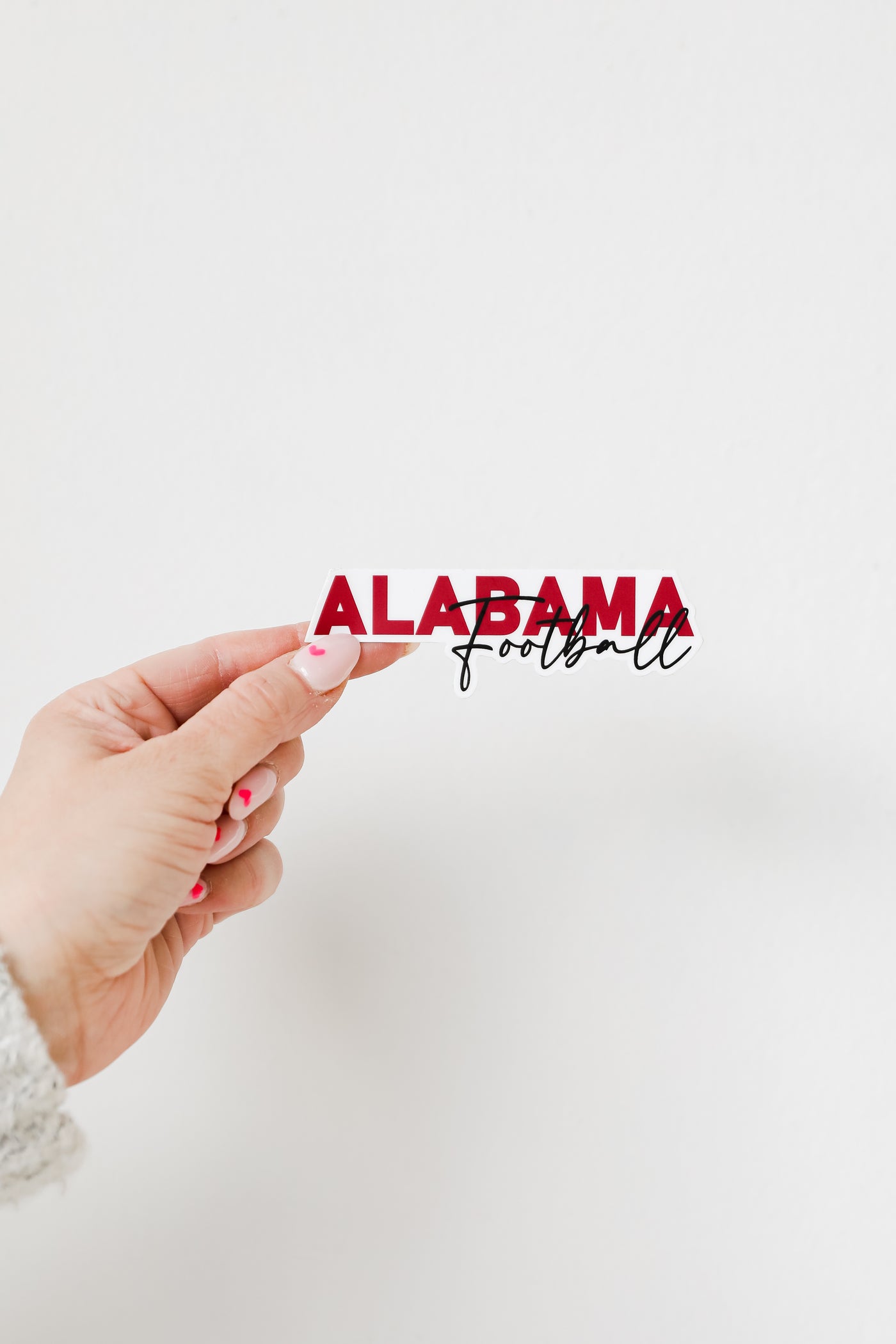 Alabama Football Sticker flat lay