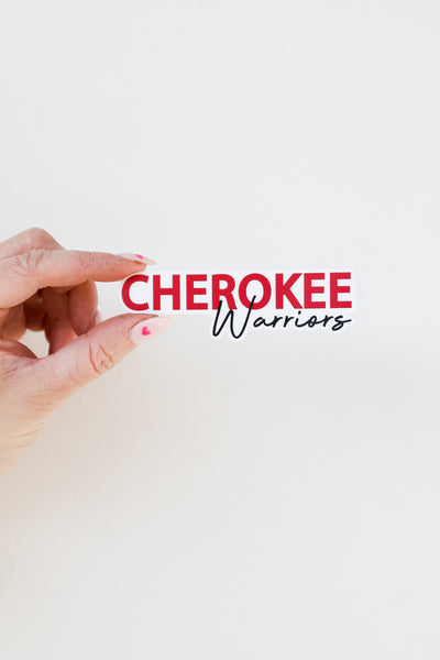 Cherokee Warriors Sticker flat lay