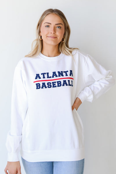 Atlanta Baseball Pullover on model