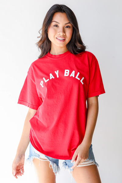 Red Play Ball Graphic Tee