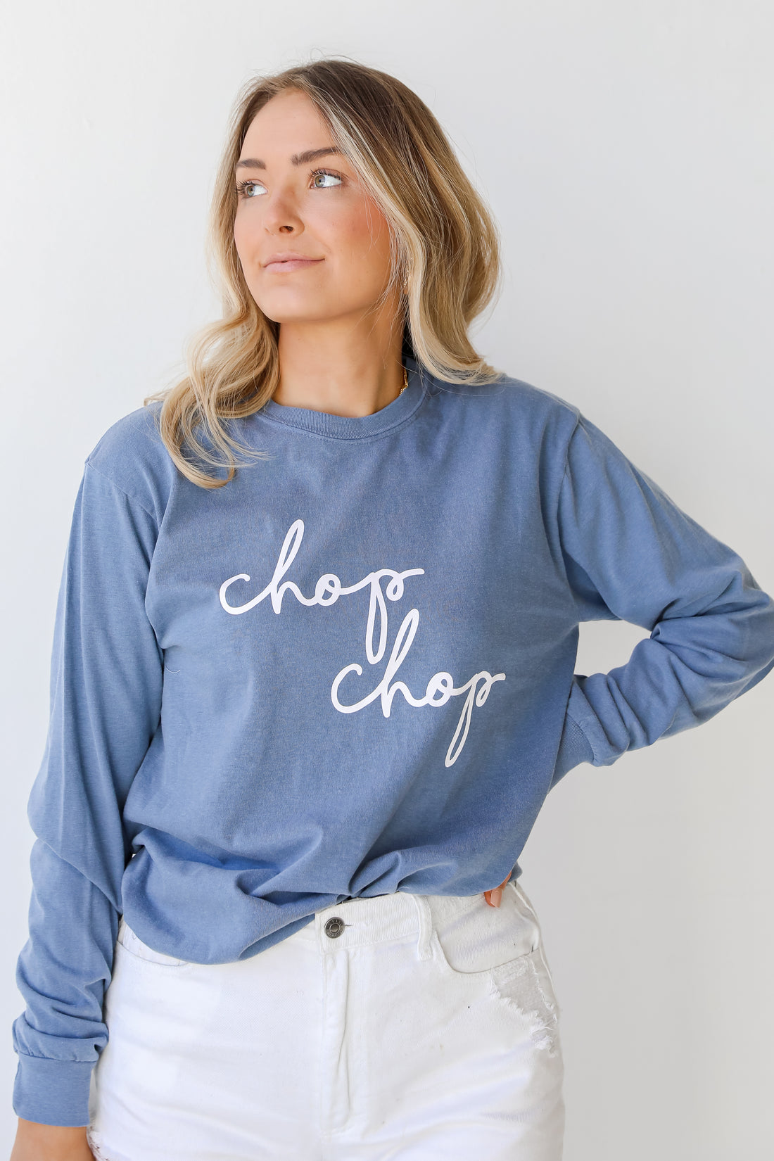 Chop Chop Script Long Sleeve Tee