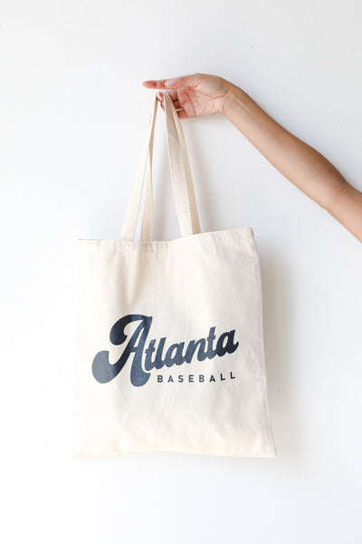 Atlanta Baseball Tote Bag front view