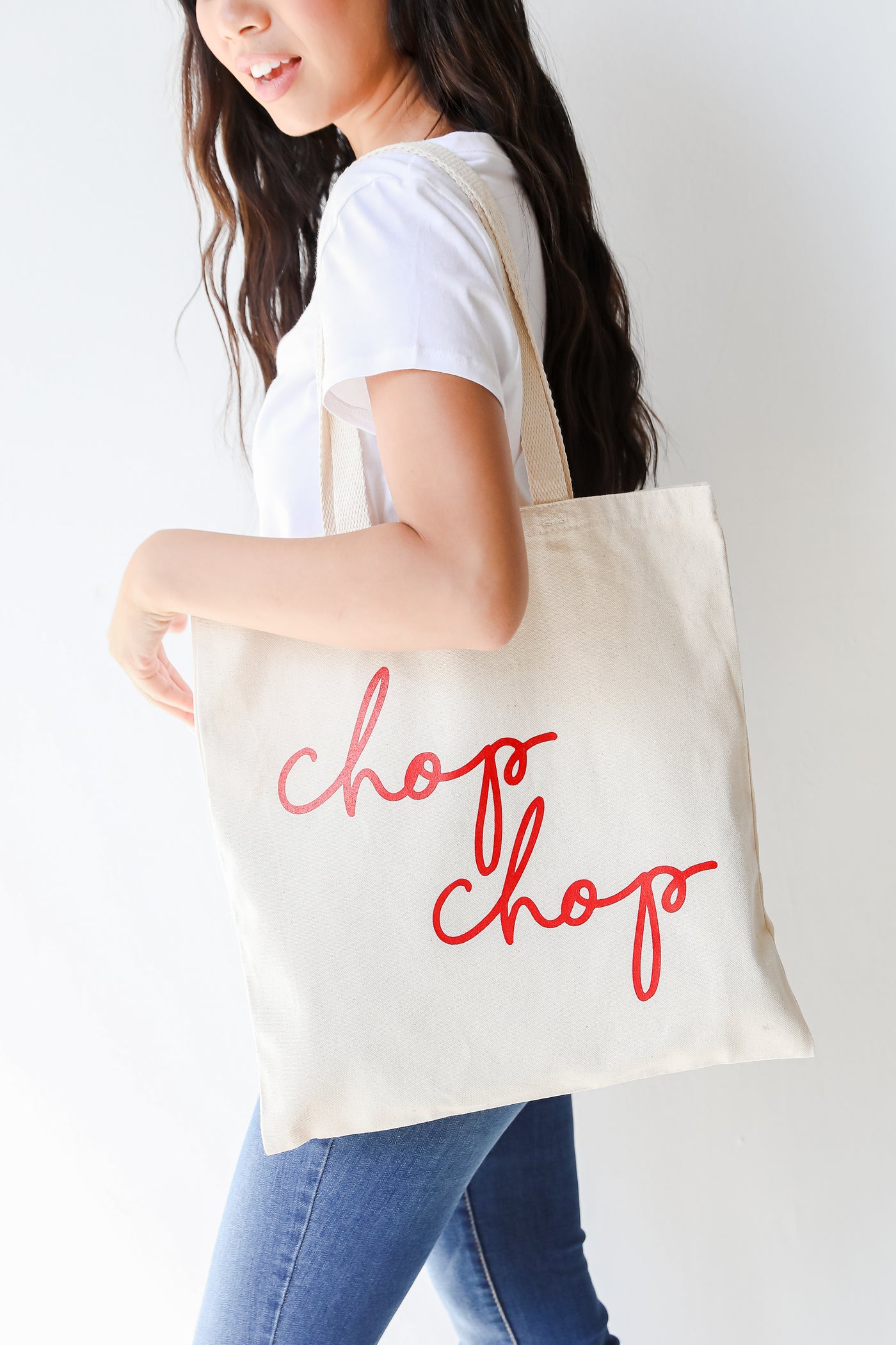 Chop Chop Tote Bag on model